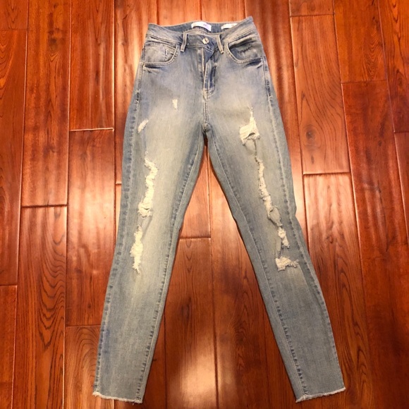 Guess Denim - Guess Super High-Rise Distressed Jeans